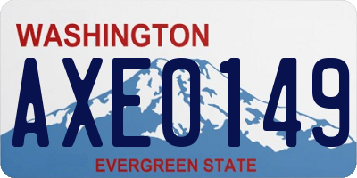 WA license plate AXE0149