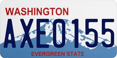 WA license plate AXE0155