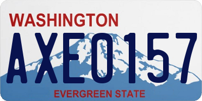 WA license plate AXE0157