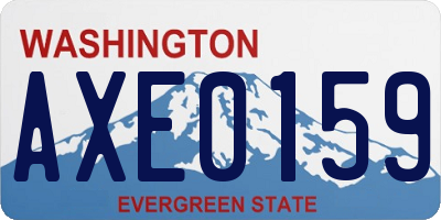 WA license plate AXE0159