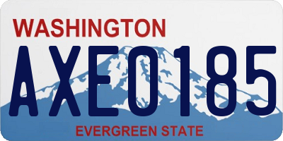 WA license plate AXE0185