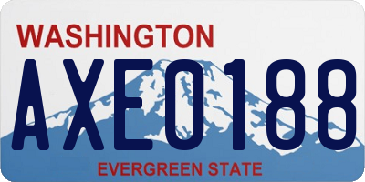 WA license plate AXE0188