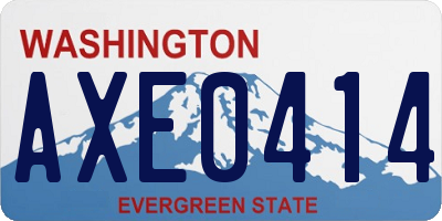 WA license plate AXE0414