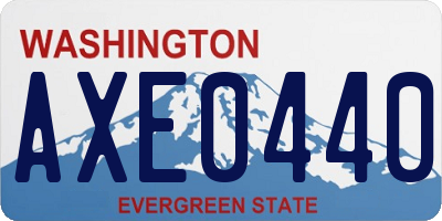 WA license plate AXE0440