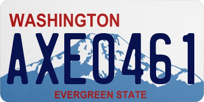 WA license plate AXE0461