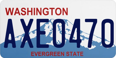 WA license plate AXE0470