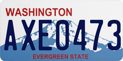 WA license plate AXE0473