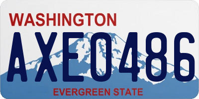 WA license plate AXE0486
