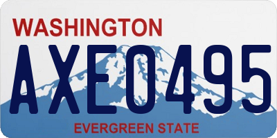 WA license plate AXE0495