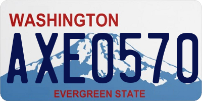 WA license plate AXE0570