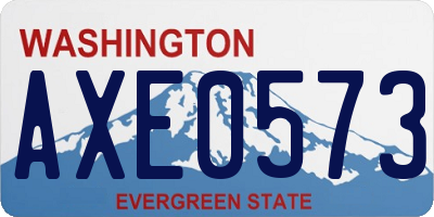 WA license plate AXE0573