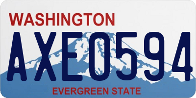 WA license plate AXE0594