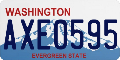 WA license plate AXE0595