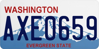 WA license plate AXE0659