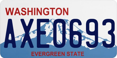 WA license plate AXE0693