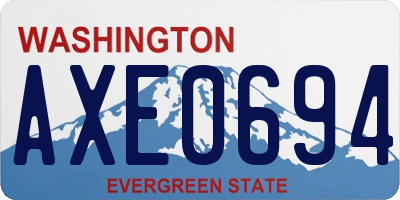 WA license plate AXE0694
