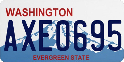 WA license plate AXE0695