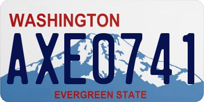 WA license plate AXE0741