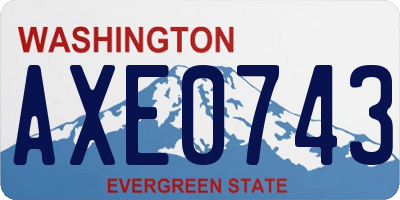 WA license plate AXE0743