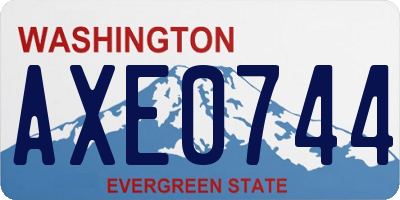 WA license plate AXE0744