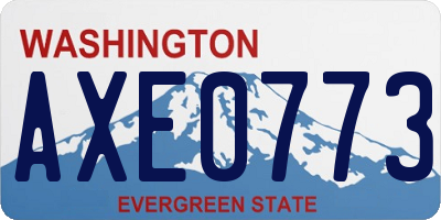 WA license plate AXE0773