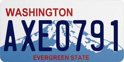 WA license plate AXE0791