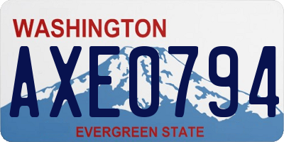 WA license plate AXE0794