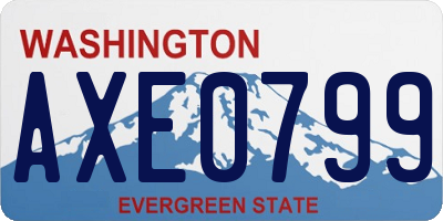 WA license plate AXE0799