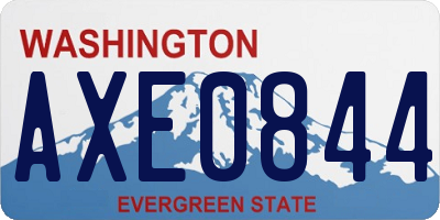 WA license plate AXE0844