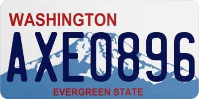 WA license plate AXE0896