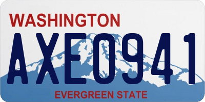 WA license plate AXE0941