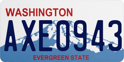 WA license plate AXE0943