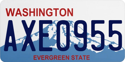WA license plate AXE0955