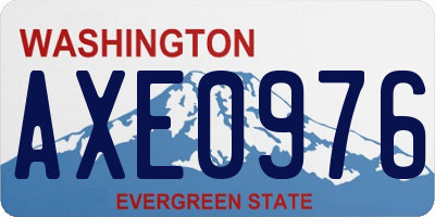 WA license plate AXE0976