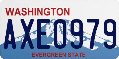 WA license plate AXE0979