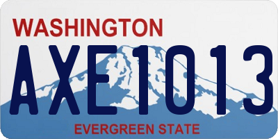 WA license plate AXE1013
