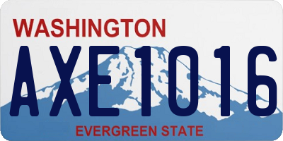 WA license plate AXE1016