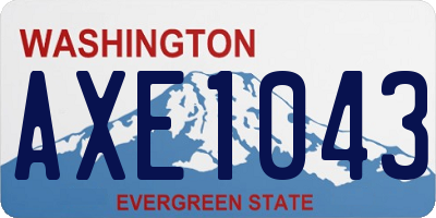 WA license plate AXE1043