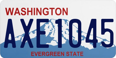 WA license plate AXE1045