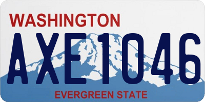 WA license plate AXE1046