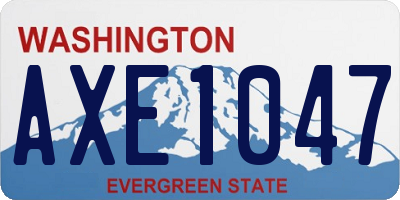 WA license plate AXE1047