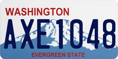WA license plate AXE1048
