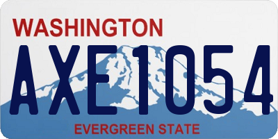 WA license plate AXE1054