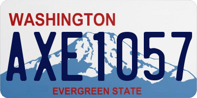 WA license plate AXE1057