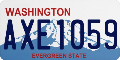 WA license plate AXE1059