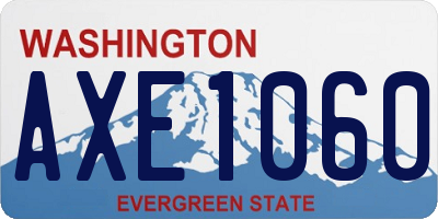 WA license plate AXE1060