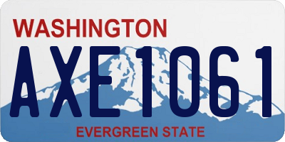 WA license plate AXE1061