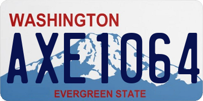 WA license plate AXE1064