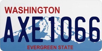 WA license plate AXE1066
