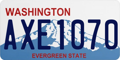 WA license plate AXE1070